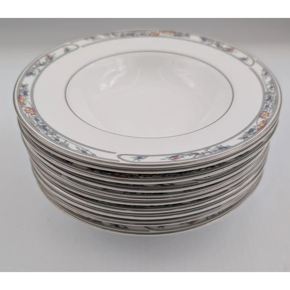Royal Doulton Arlington Rimmed Soup Bowl Set of 10 Bowls 8